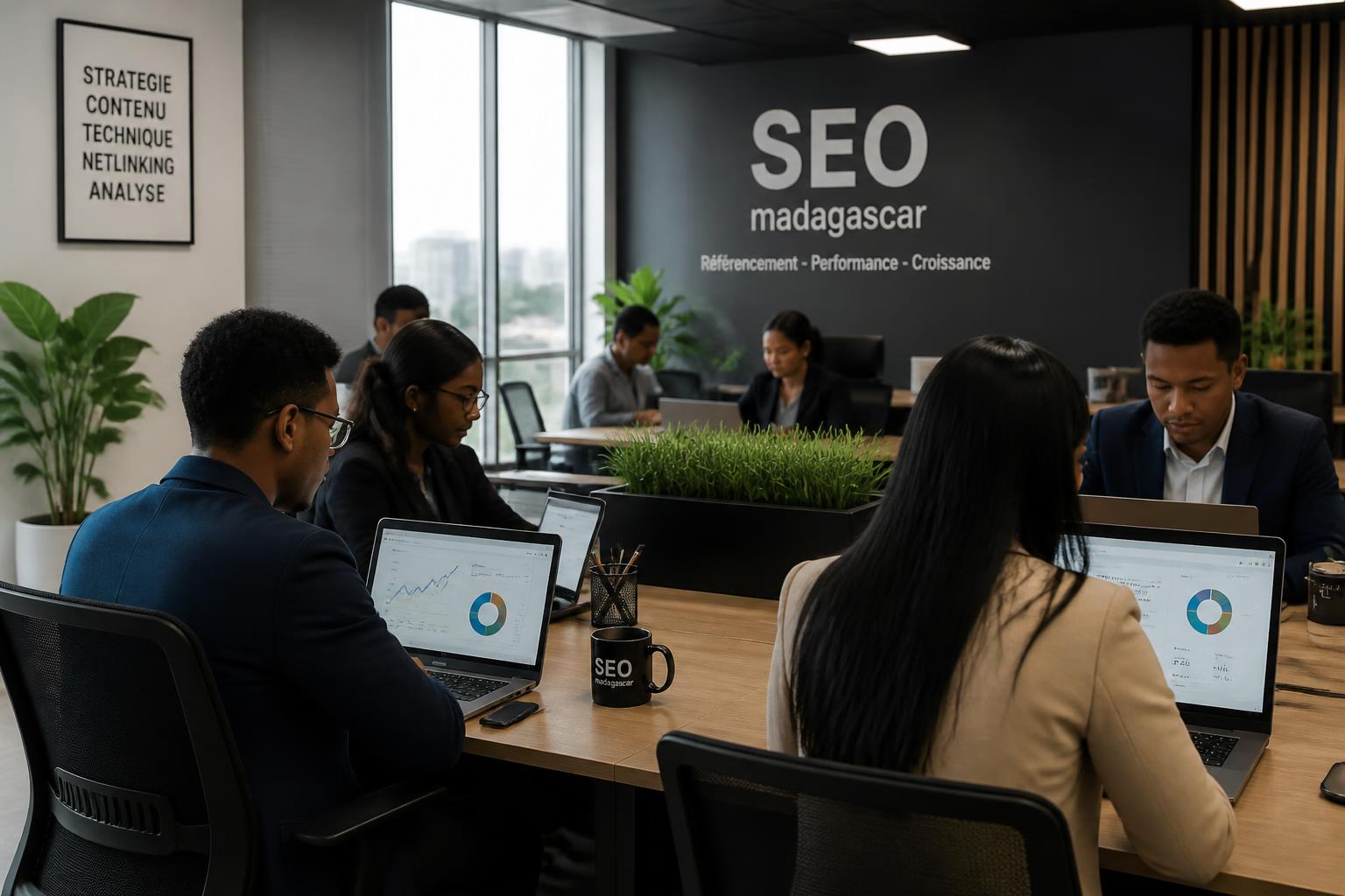 agence spécialisée à madagascar proposant des consultants seo et le placement d'assistants virtuels pour entrepreneurs souhaitant optimiser leur visibilité en ligne et gagner en efficacité.