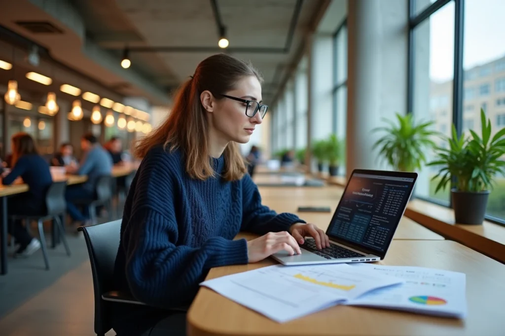 Étudiante en doctorat comparant les prix d'accès aux ordinateurs quantiques pour la recherche académique