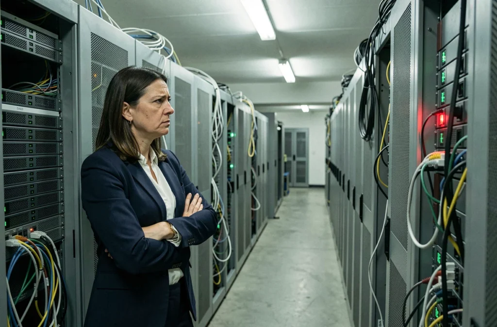 Dirigeante d'une PME belge inquiète face aux serveurs infectés par un ransomware