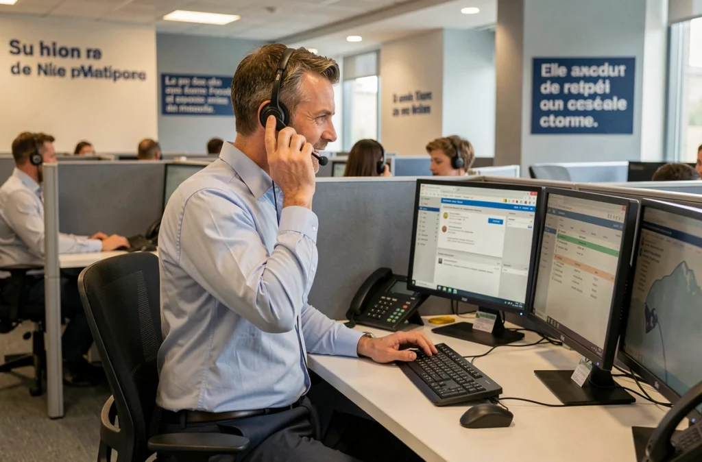 Spécialiste IT d'Experis France assurant le support technique dans un centre de services dans les Alpes-Maritimes